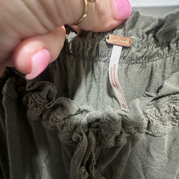 FREE PEOPLE Green Sage Top Size Extra Small Charli Top - Picture 3 of 4